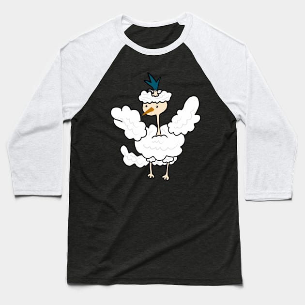 The white bird sky Baseball T-Shirt by FzyXtion